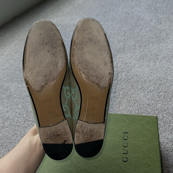 100% Authentic Gucci Jumbo GG Jordaan Canvas Flat - Picture 4 of 12